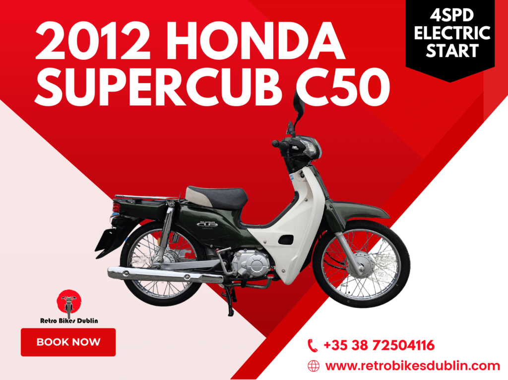 2012 Honda Super Cub C50 4-Speed Electric Start for Sale at Retro Bikes Dublin